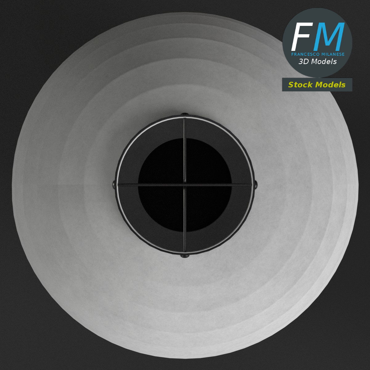 3D-Modell - Runde Japanische Papierlaterne - 06