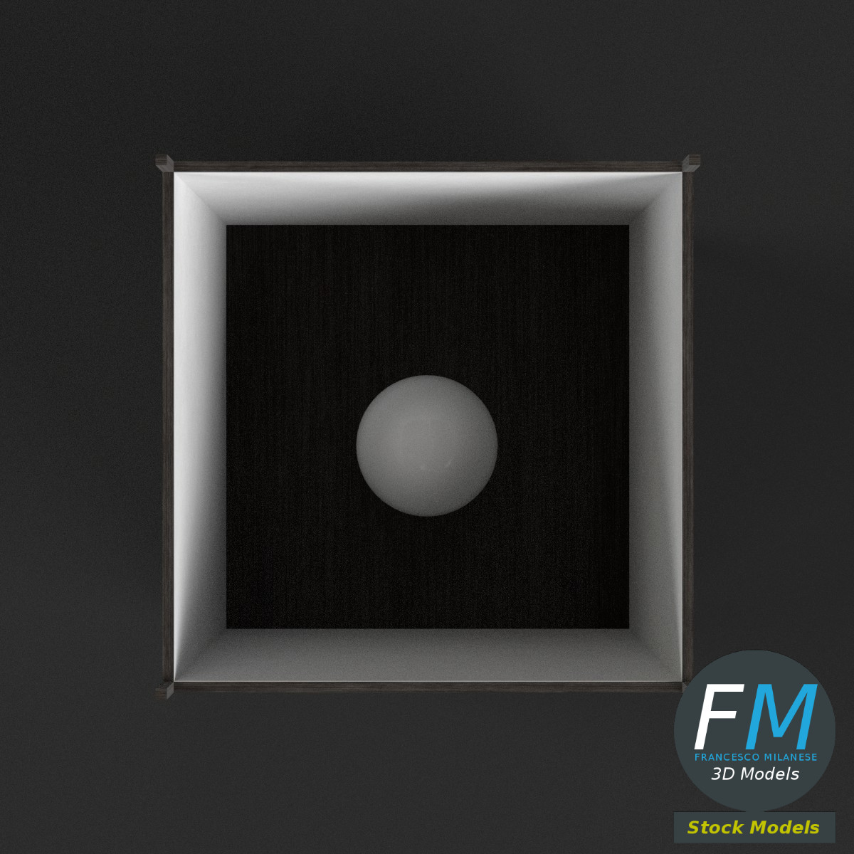 3D-Modell - Quadratische Japanische Tischlampe - 06