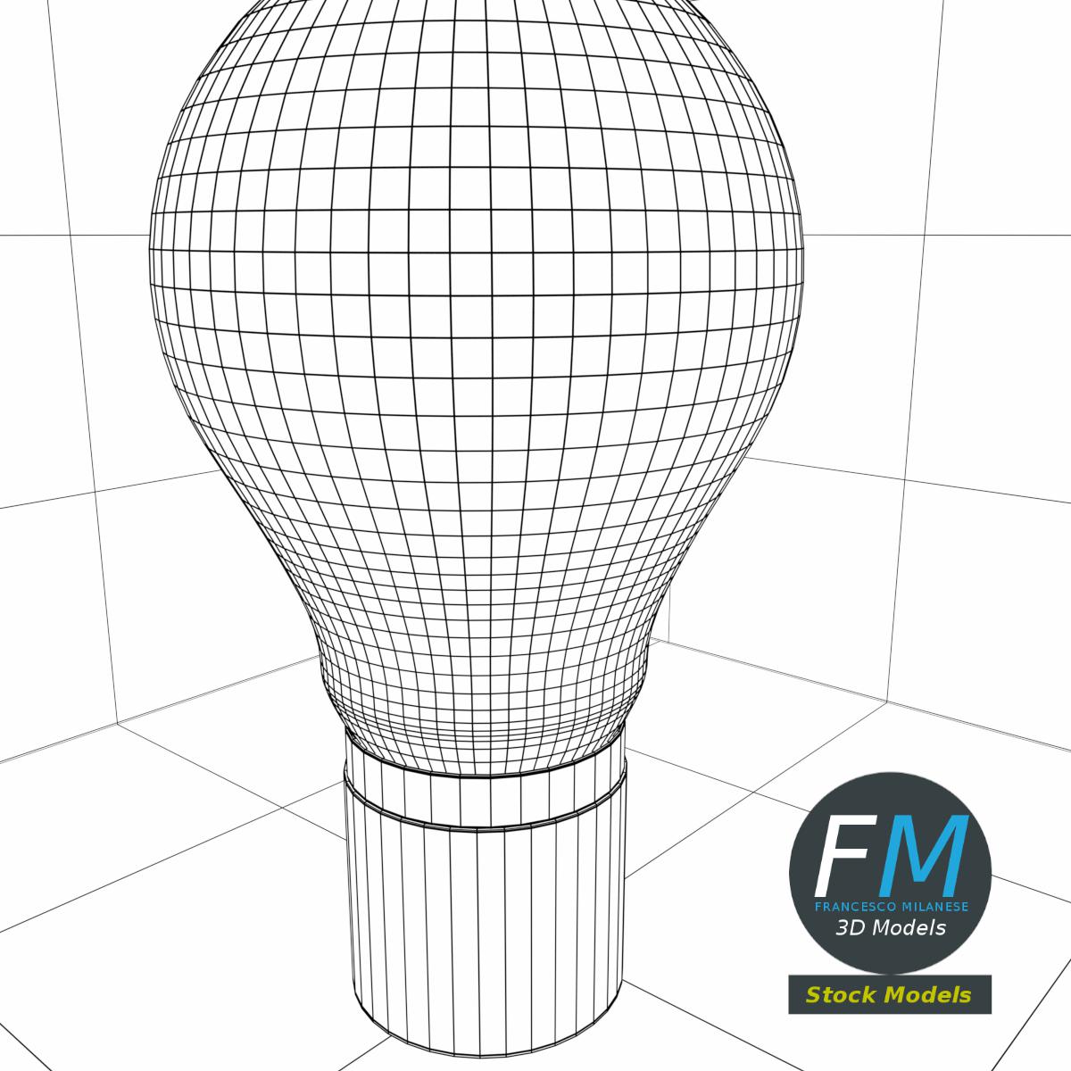 3D-Modell - Quadratische Japanische Tischlampe - 08