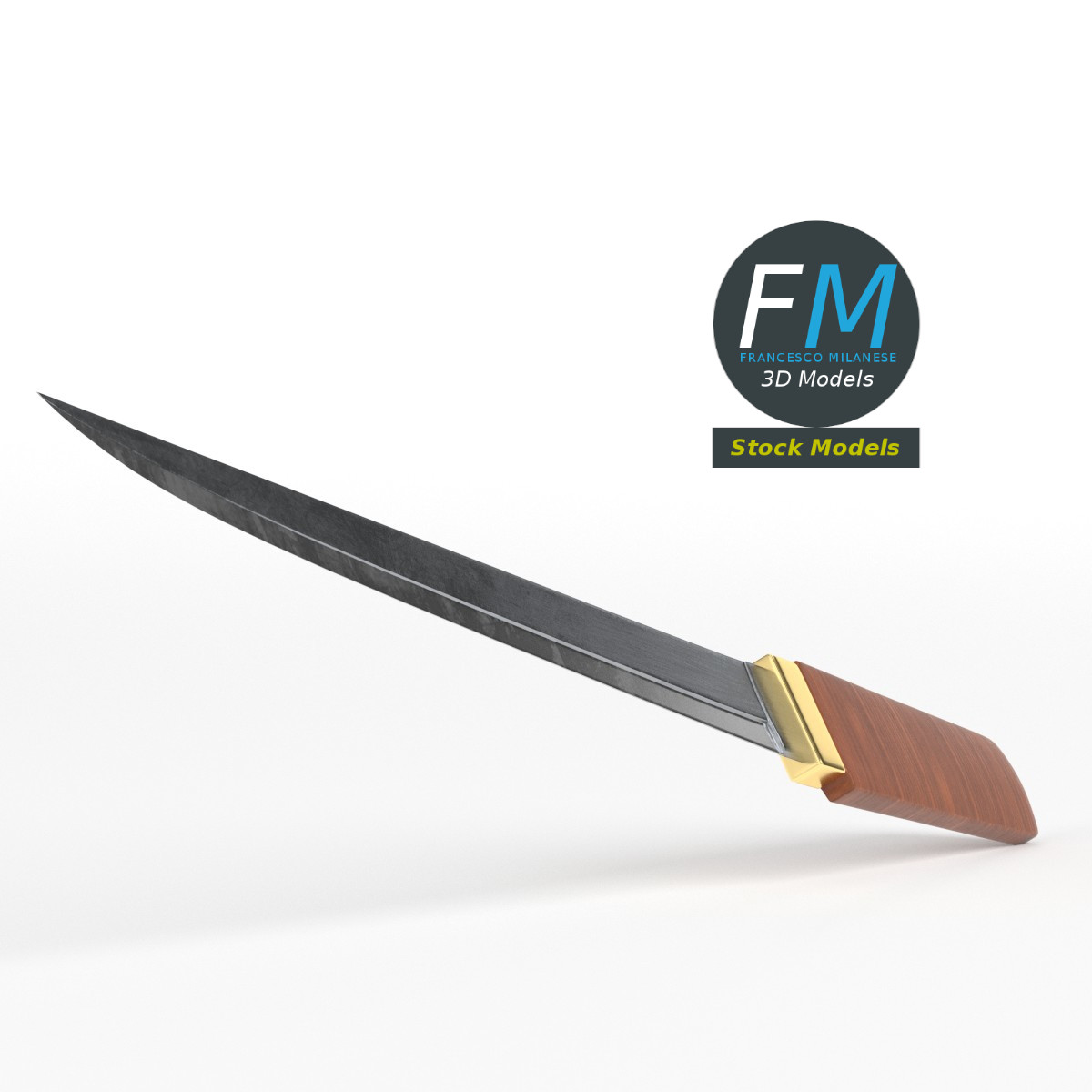 3D-Modell - Japanisches Tanto-Messer - 03