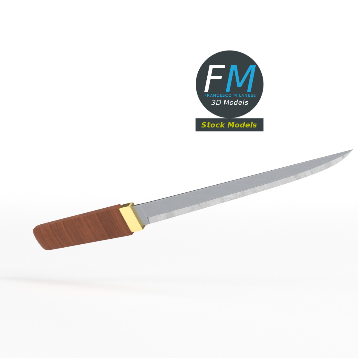 3D-Modell - Japanisches Tanto-Messer - 04