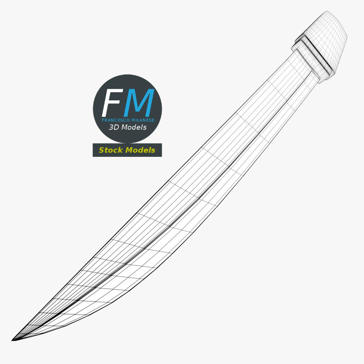 3D-Modell - Japanisches Tanto-Messer - 07