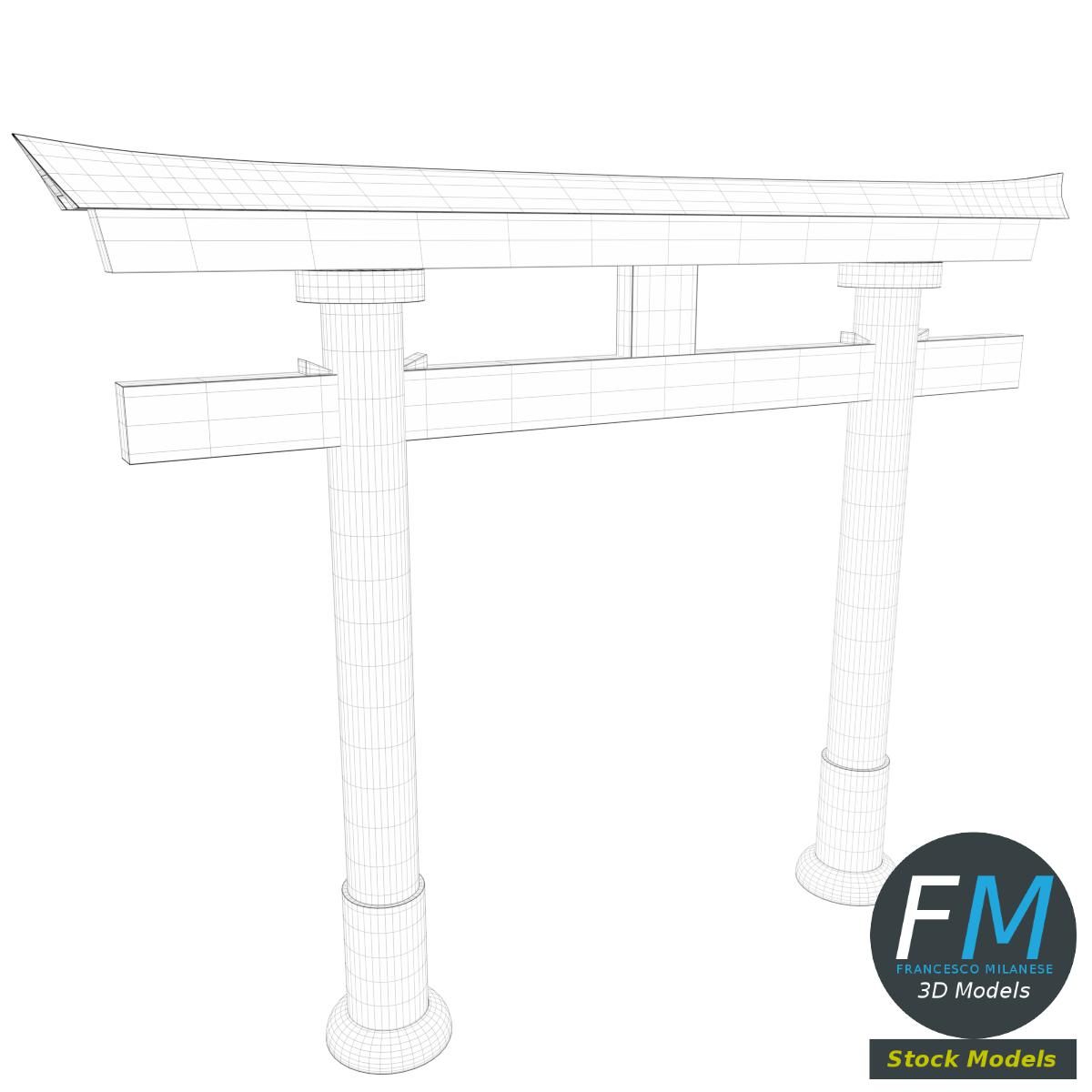 3D-Modell - Japanisches Torii-Tor - 07