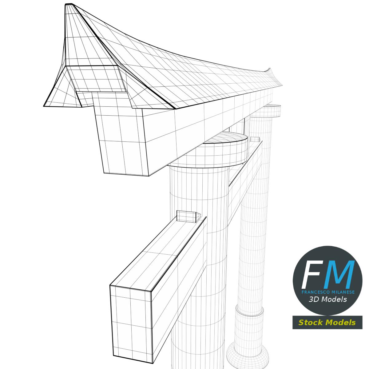 3D-Modell - Japanisches Torii-Tor - 08