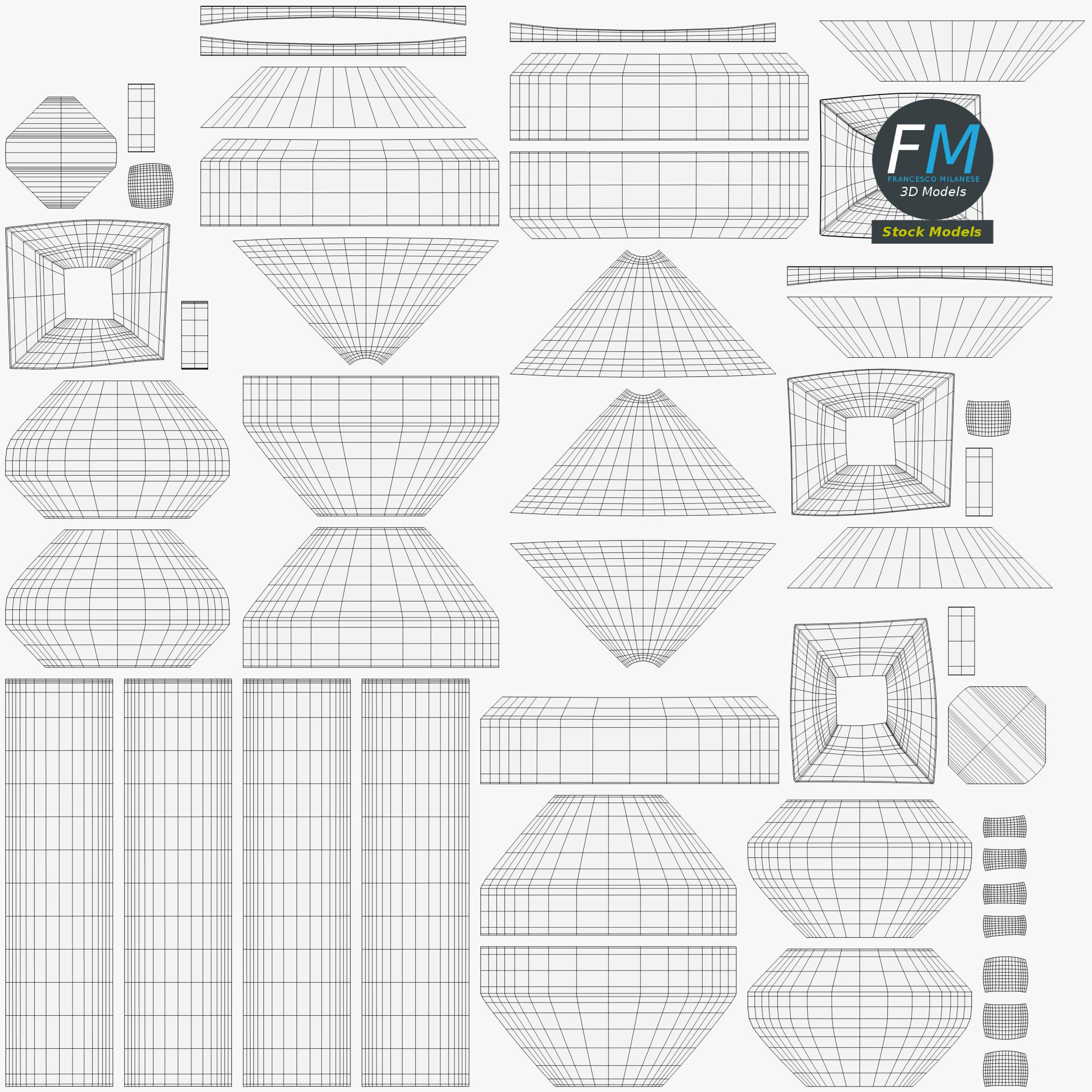 3D-Modell - Set Japanischer Toro-Steinlaternen - 13 3D-Modell - Set Japanischer Toro-Steinlaternen - 13