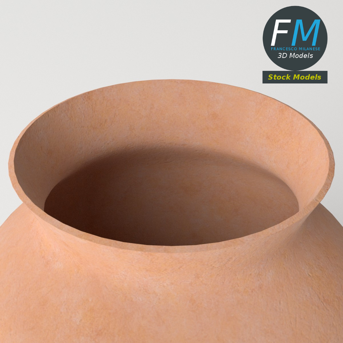 3D-Modell - Krugvase auf Metallständer - 05