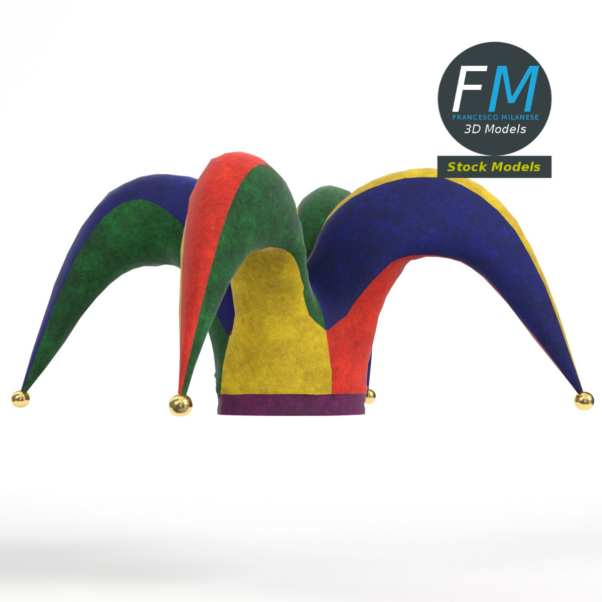 3D-Modell - Hofnarrenmütze - 01