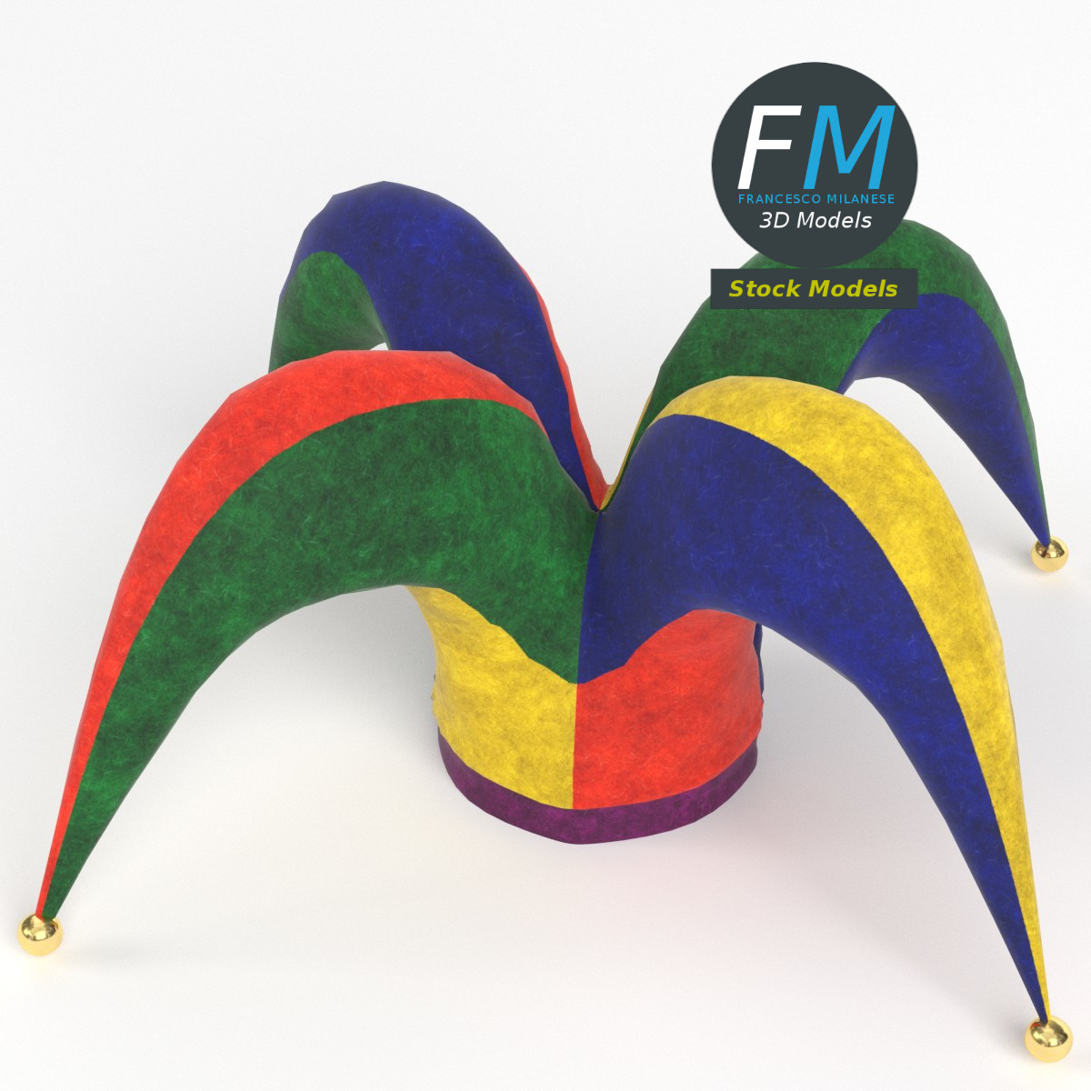 3D-Modell - Hofnarrenmütze - 02