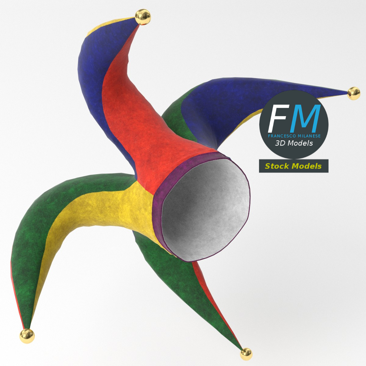 3D-Modell - Hofnarrenmütze - 05