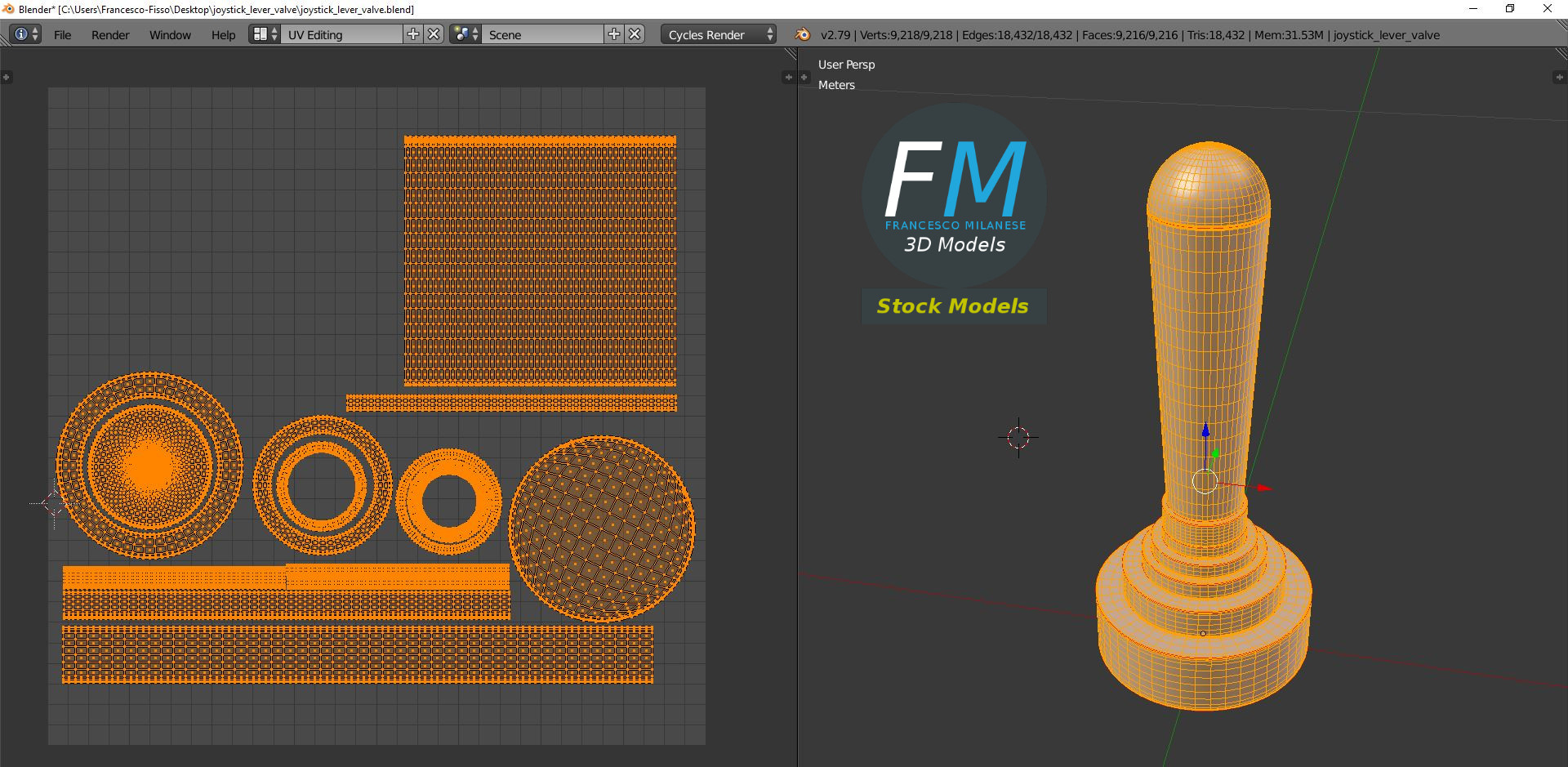 3D-Modell - Joystick-Ventilhebel - 10
