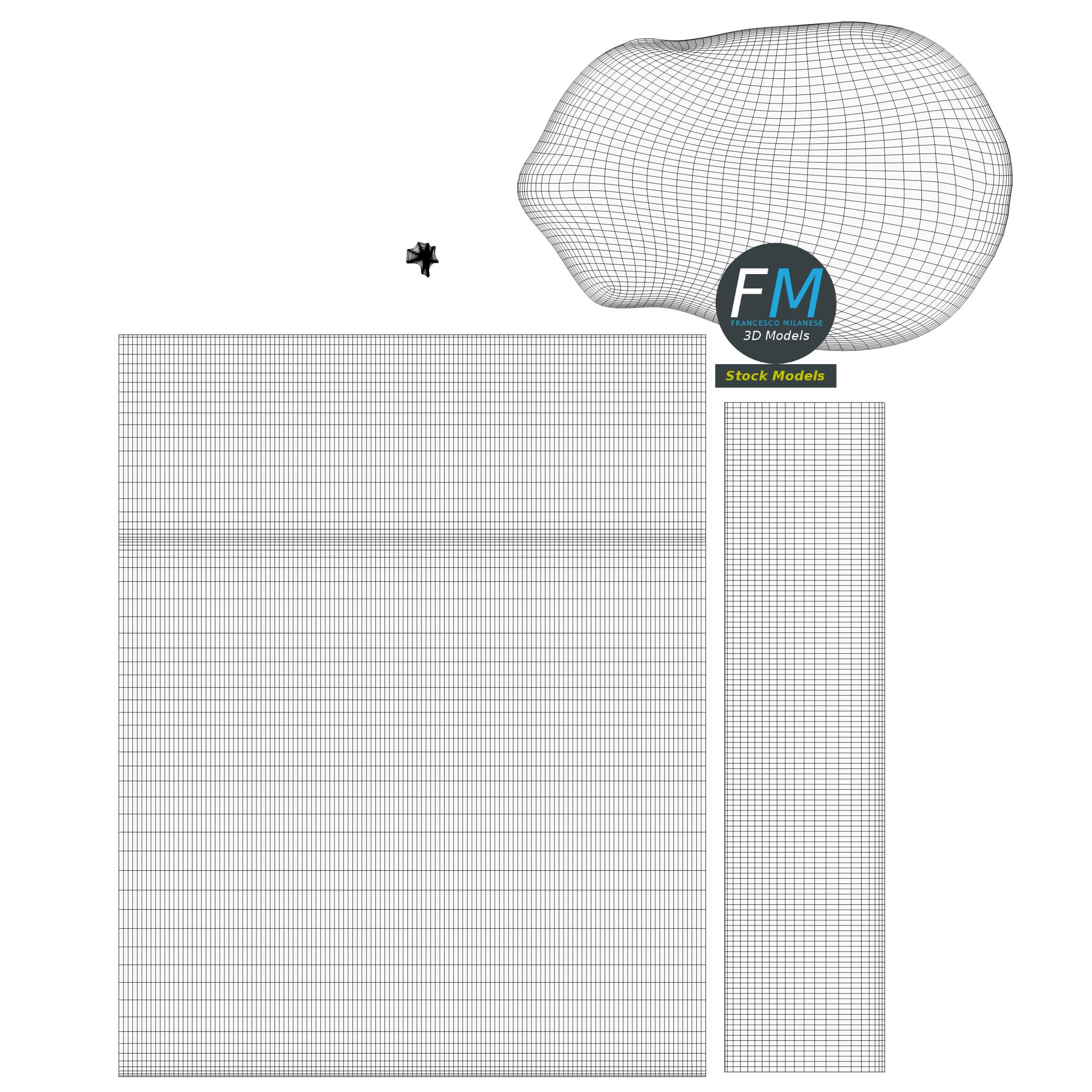 3D-Modell - Jutesack mit Kordel - 11