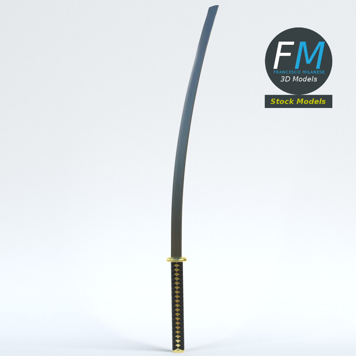 3D-Modell - Japanisches Katana-Schwert - 01