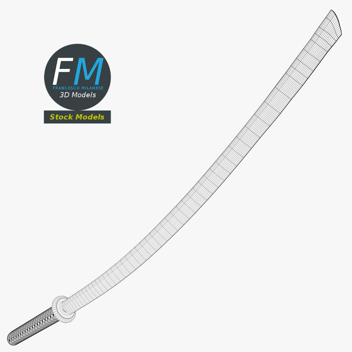 3D-Modell - Japanisches Katana-Schwert - 07
