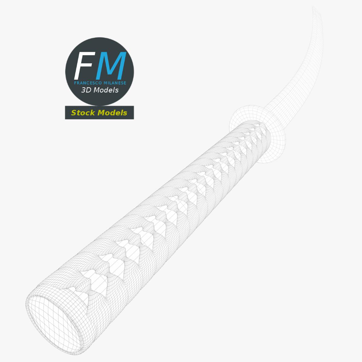 3D-Modell - Japanisches Katana-Schwert - 08
