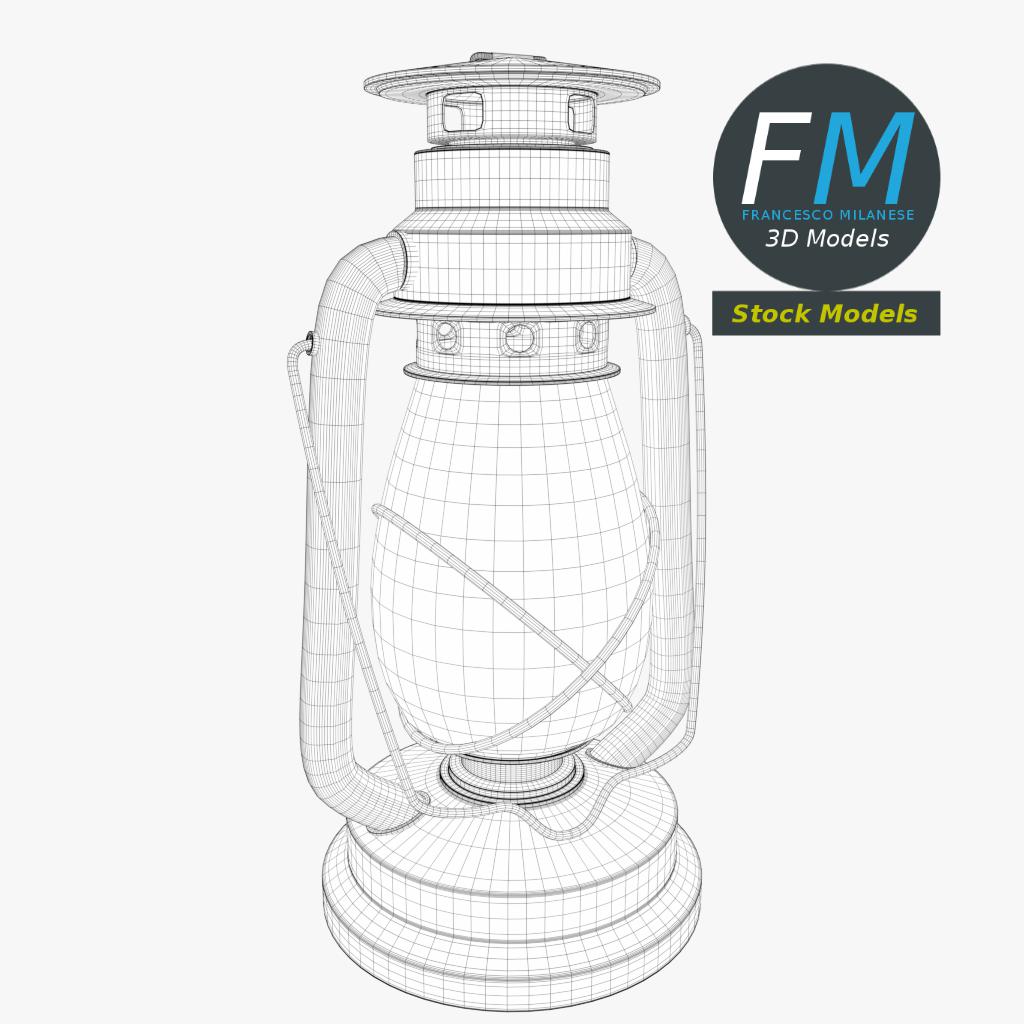 3D-Modell - Petroleumlampe - 07
