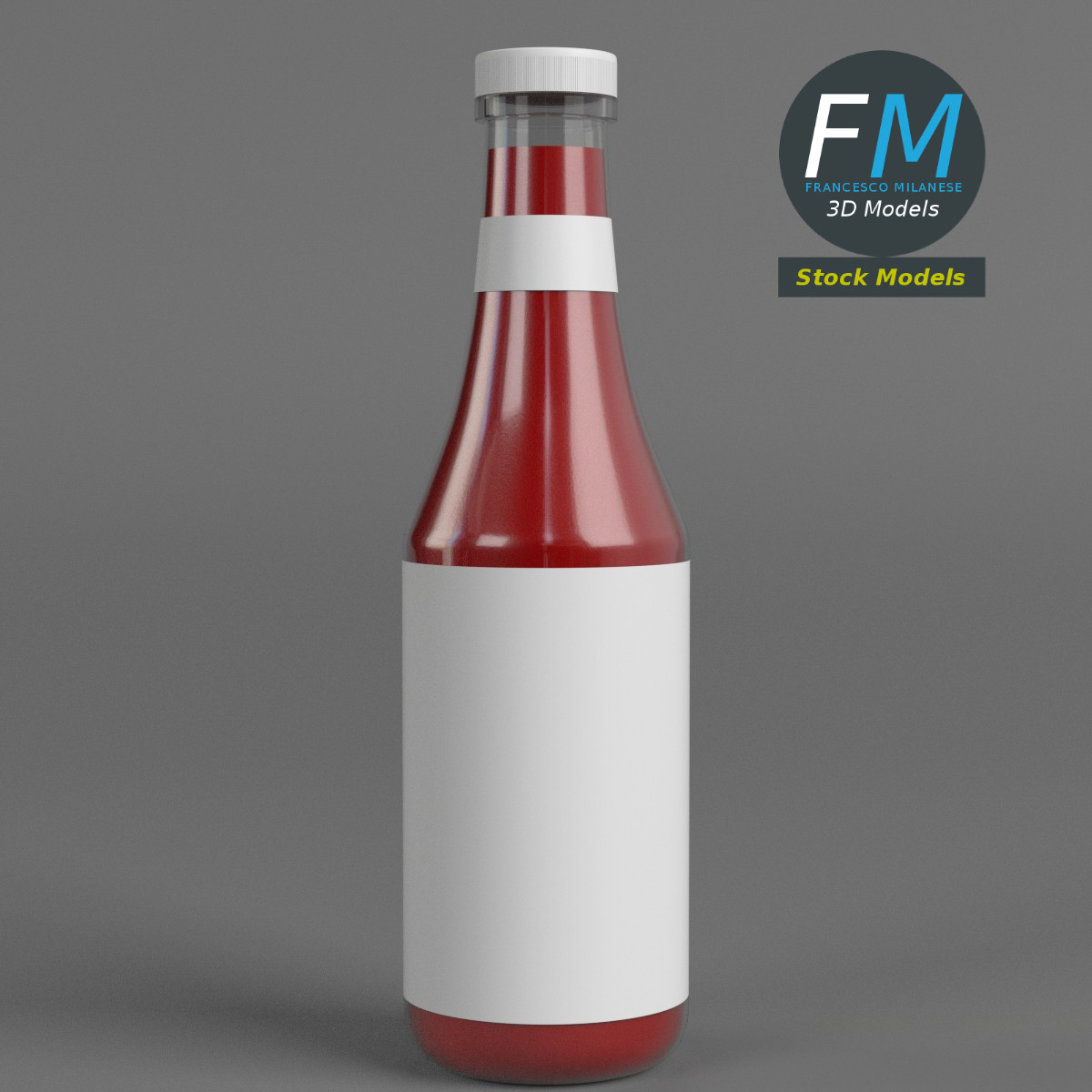 3D-Modell - Ketchupflasche - 01