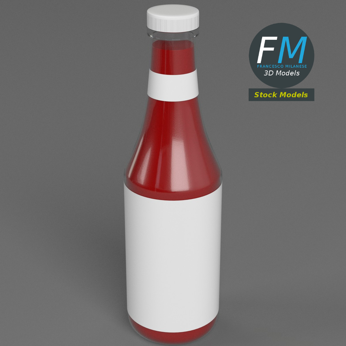 3D-Modell - Ketchupflasche - 02
