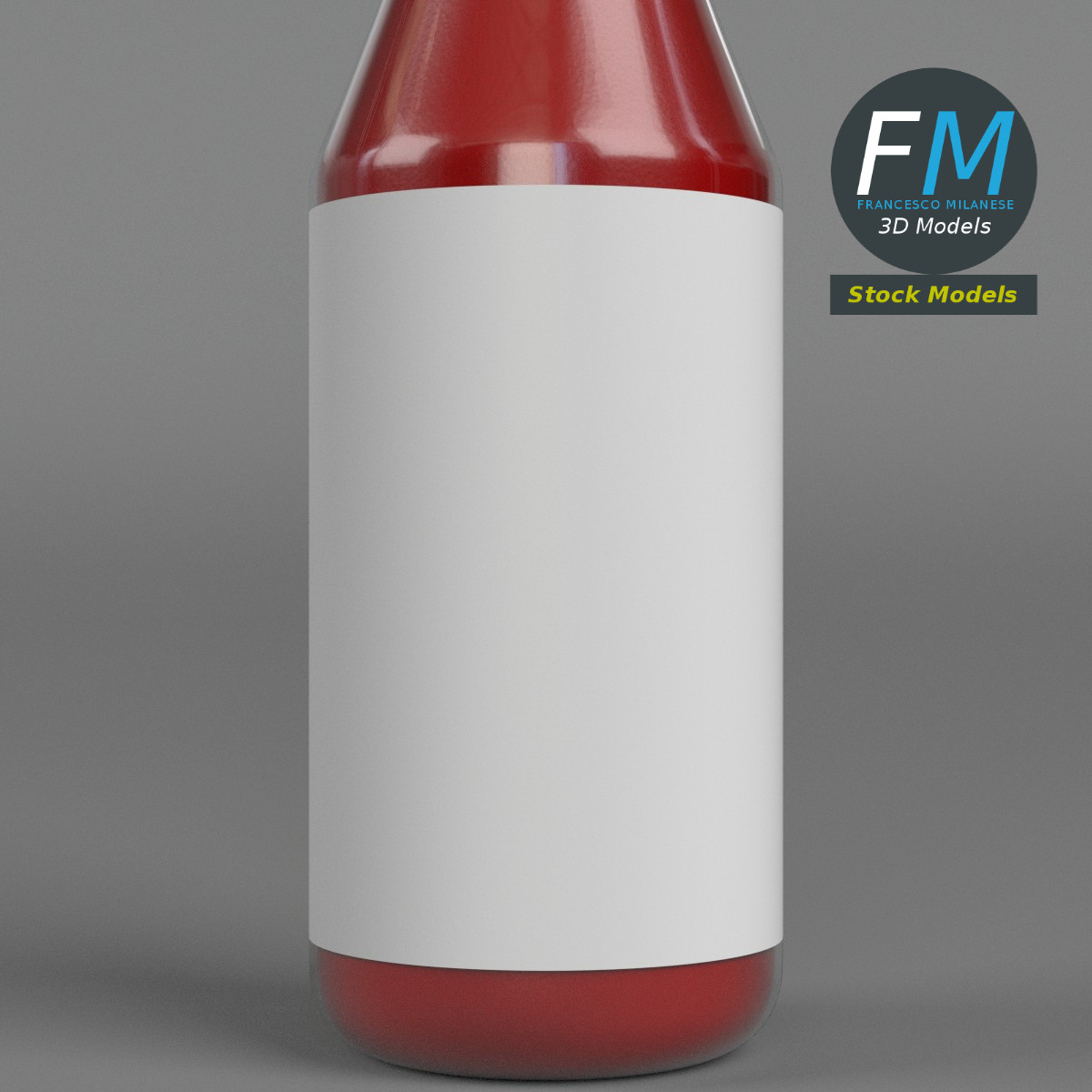 3D-Modell - Ketchupflasche - 04