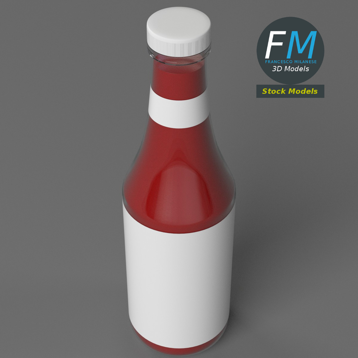 3D-Modell - Ketchupflasche - 05