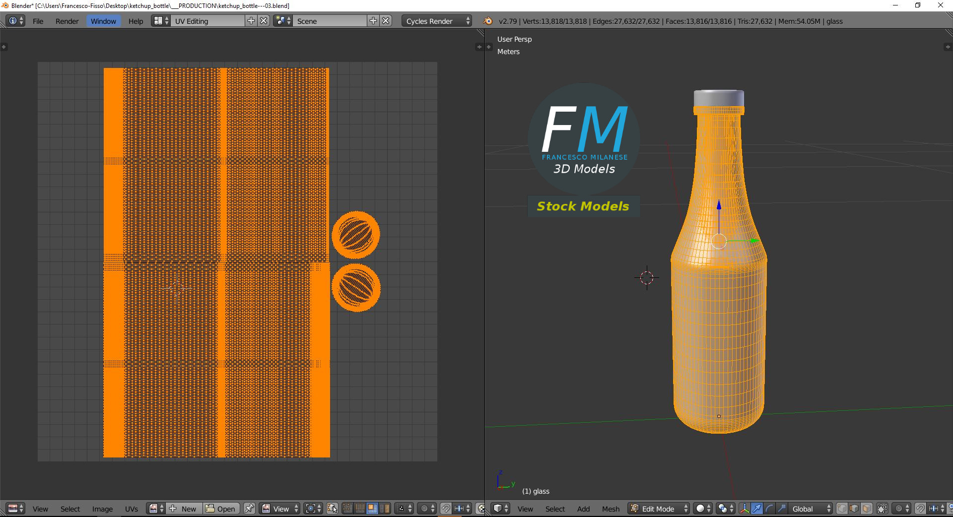 3D-Modell - Ketchupflasche - 10