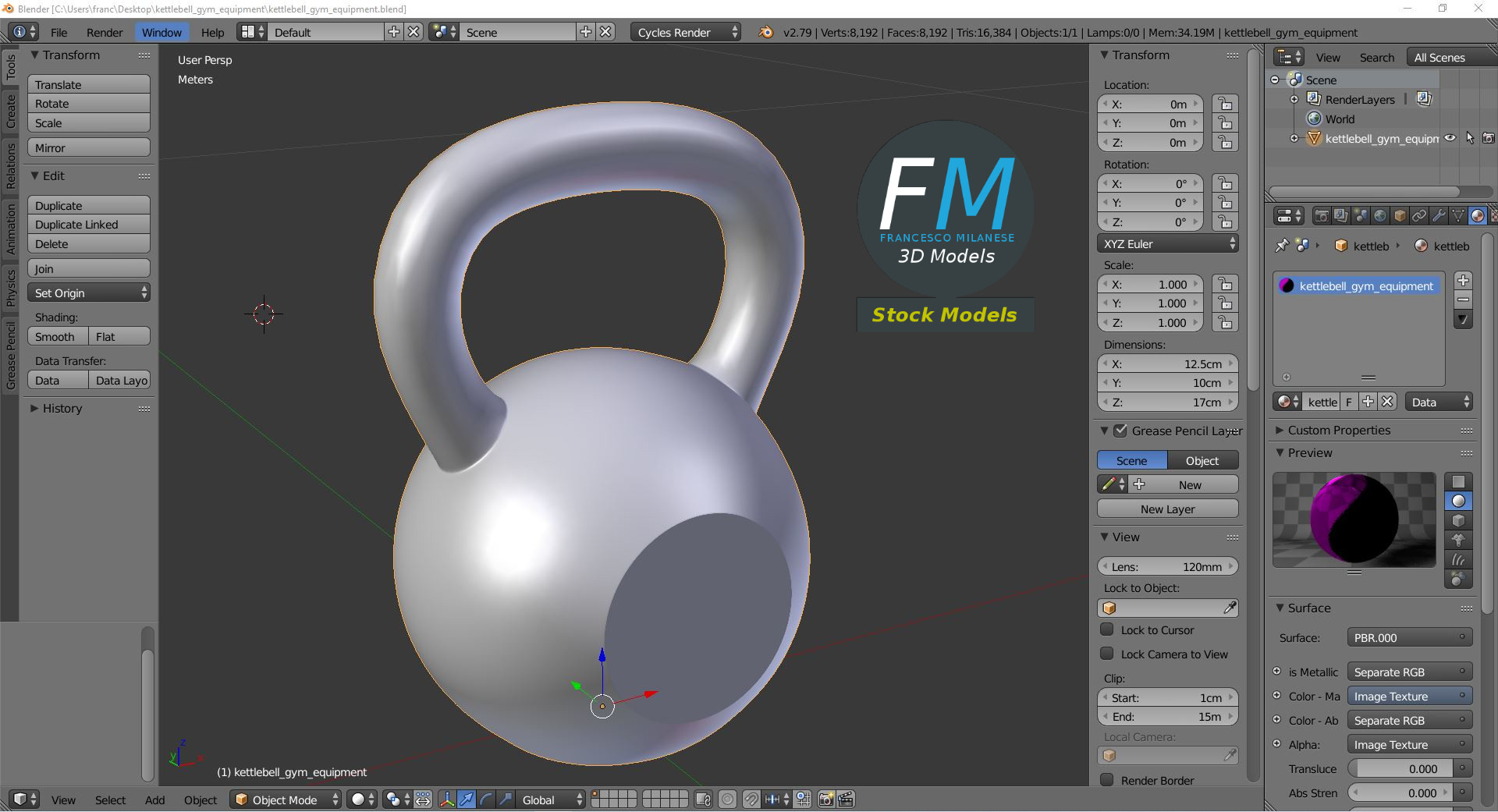 3D-Modell - Kettlebell - 09