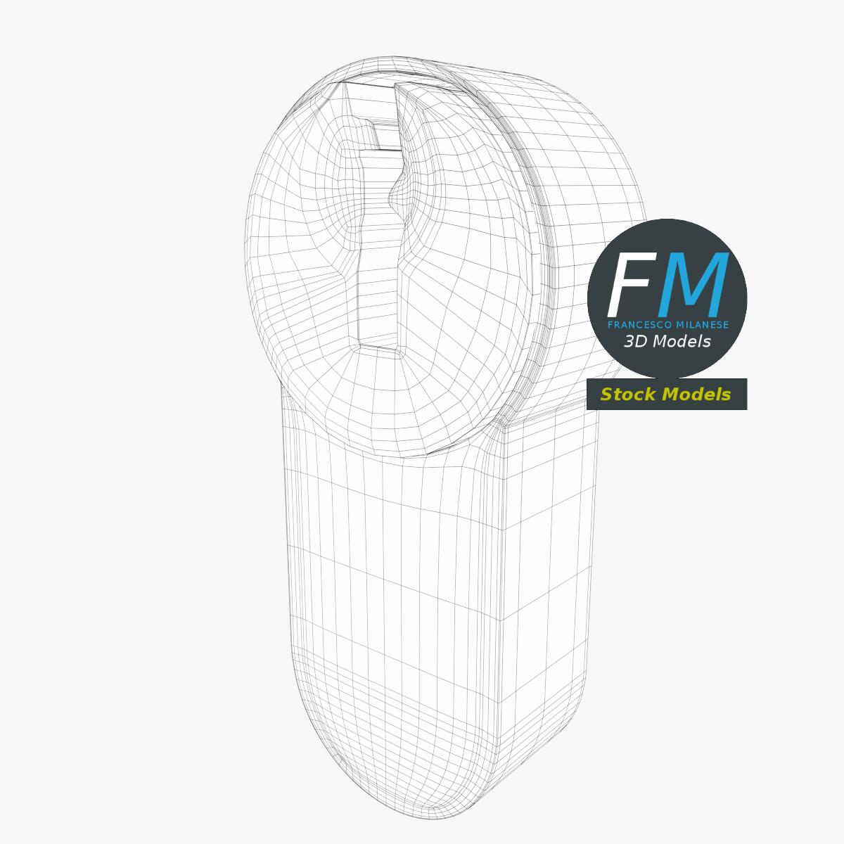 3D-Modell - Schließzylinder mit Schlüsselloch - 07