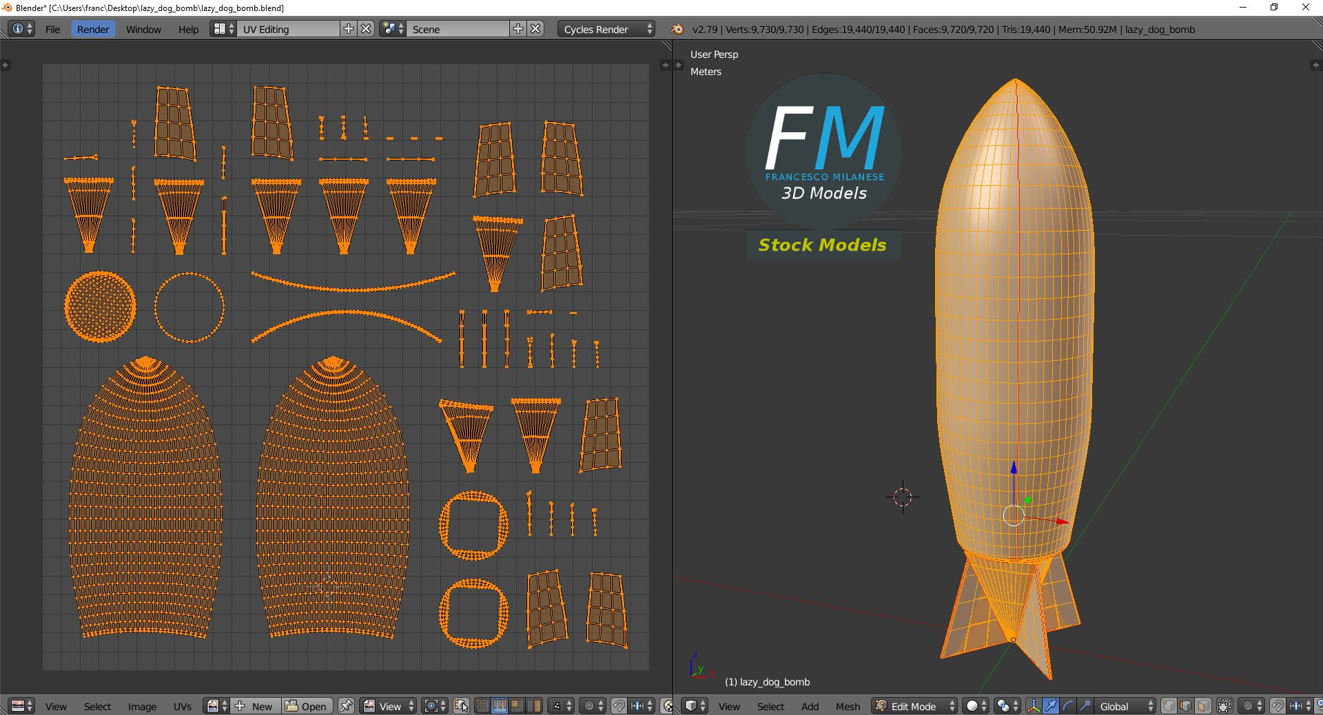 3D-Modell - Kinetisches Projektil - 10