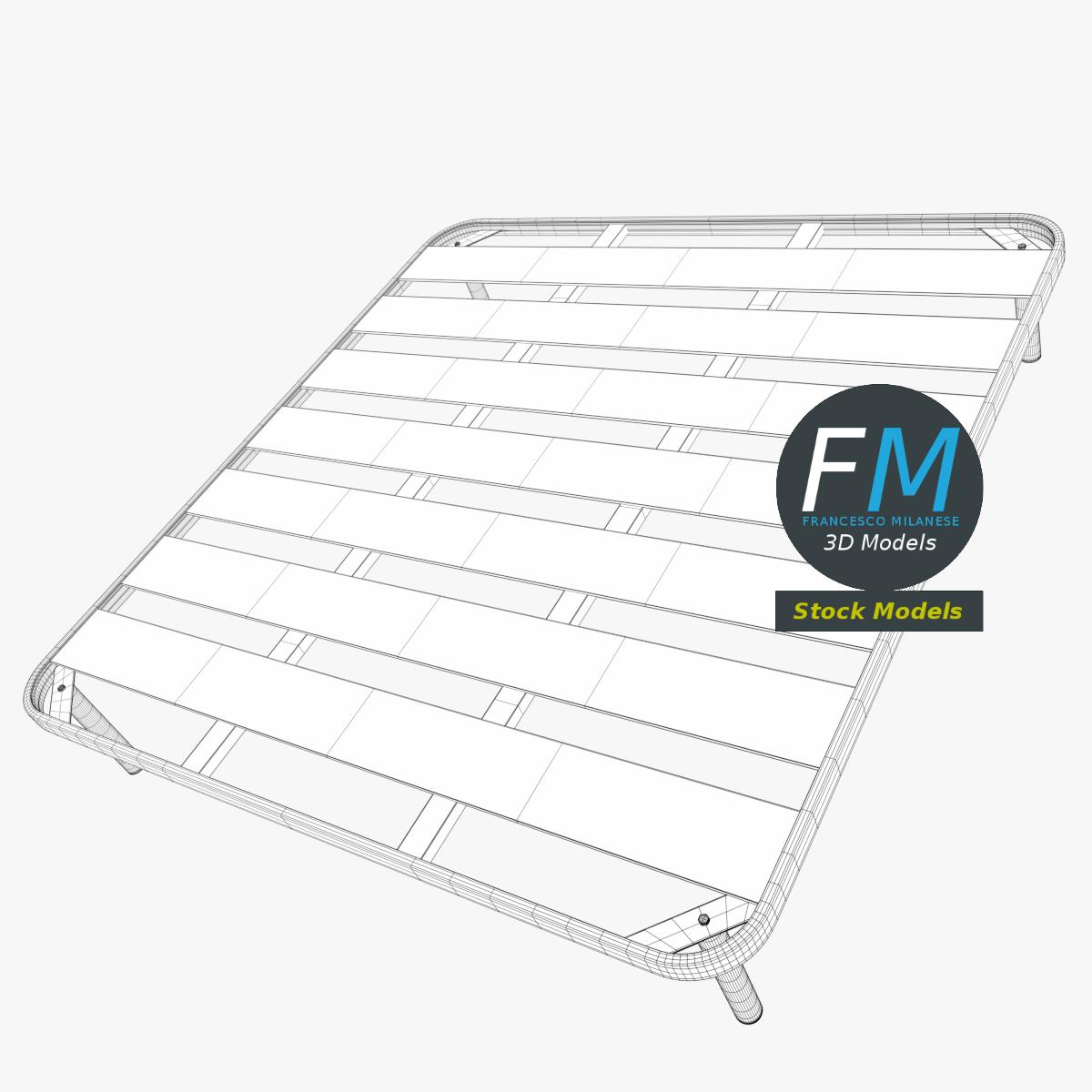 3D-Modell - King-Size-Bettrahmen mit Breiten Latten - 07