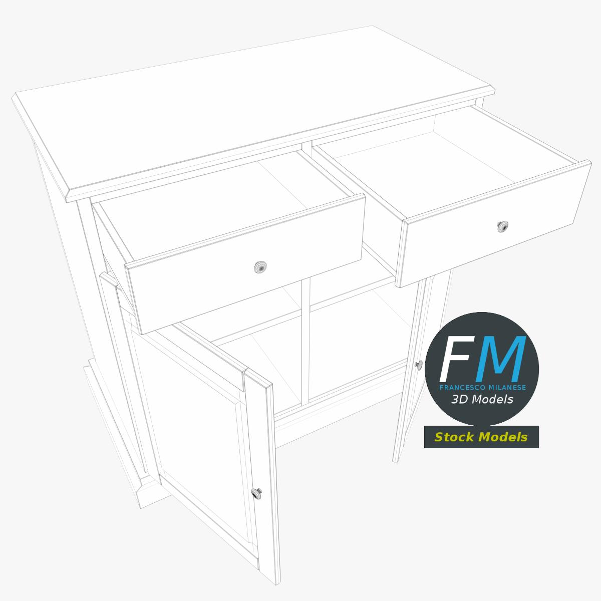 3D-Modell - Küchen-Sideboard aus Holz - 08