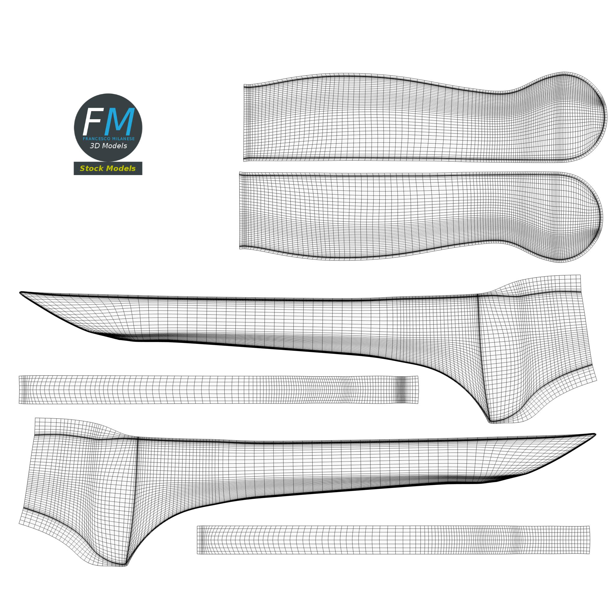 3D-Modell - Küchenmesser-Set - 13