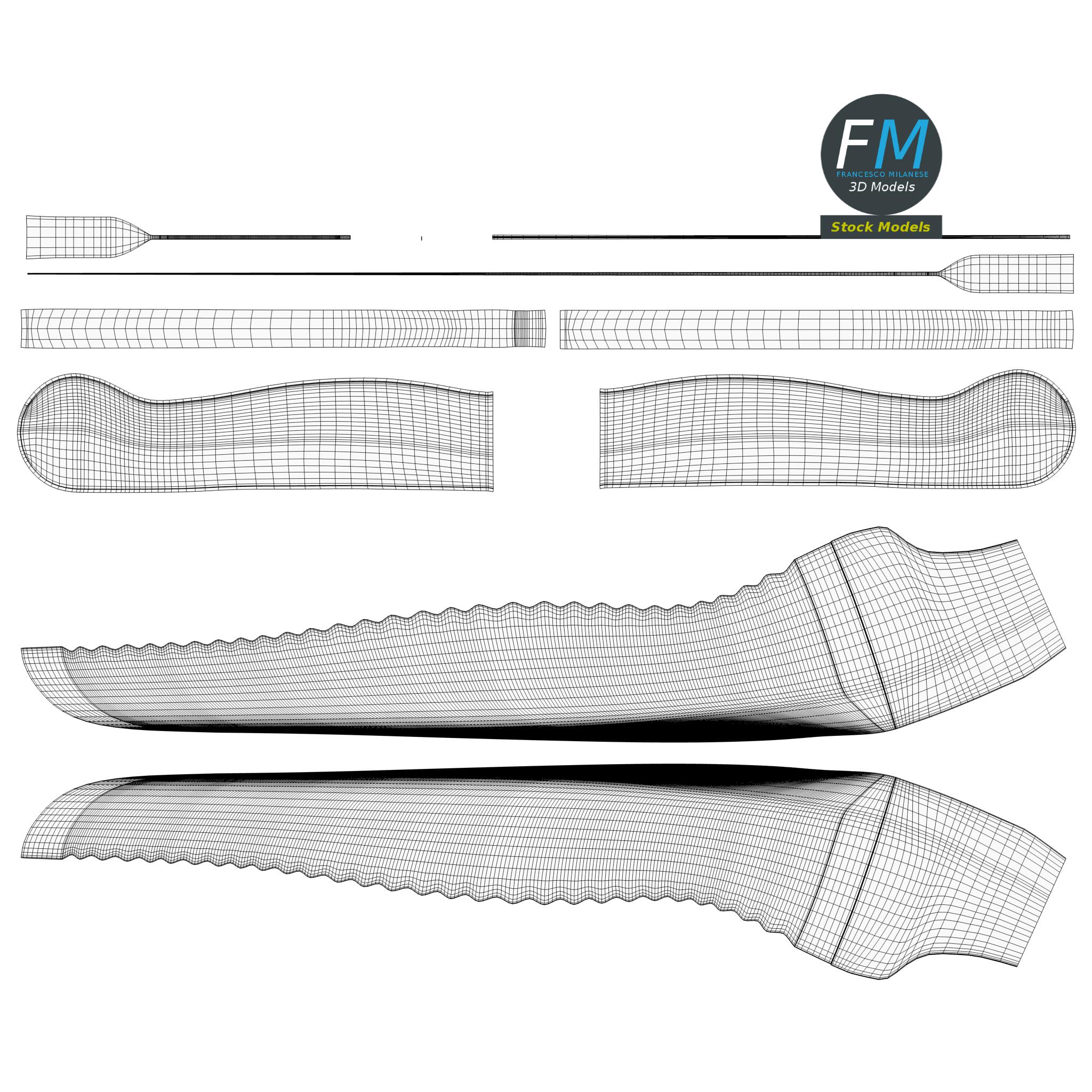 3D-Modell - Küchenmesser-Set - 14