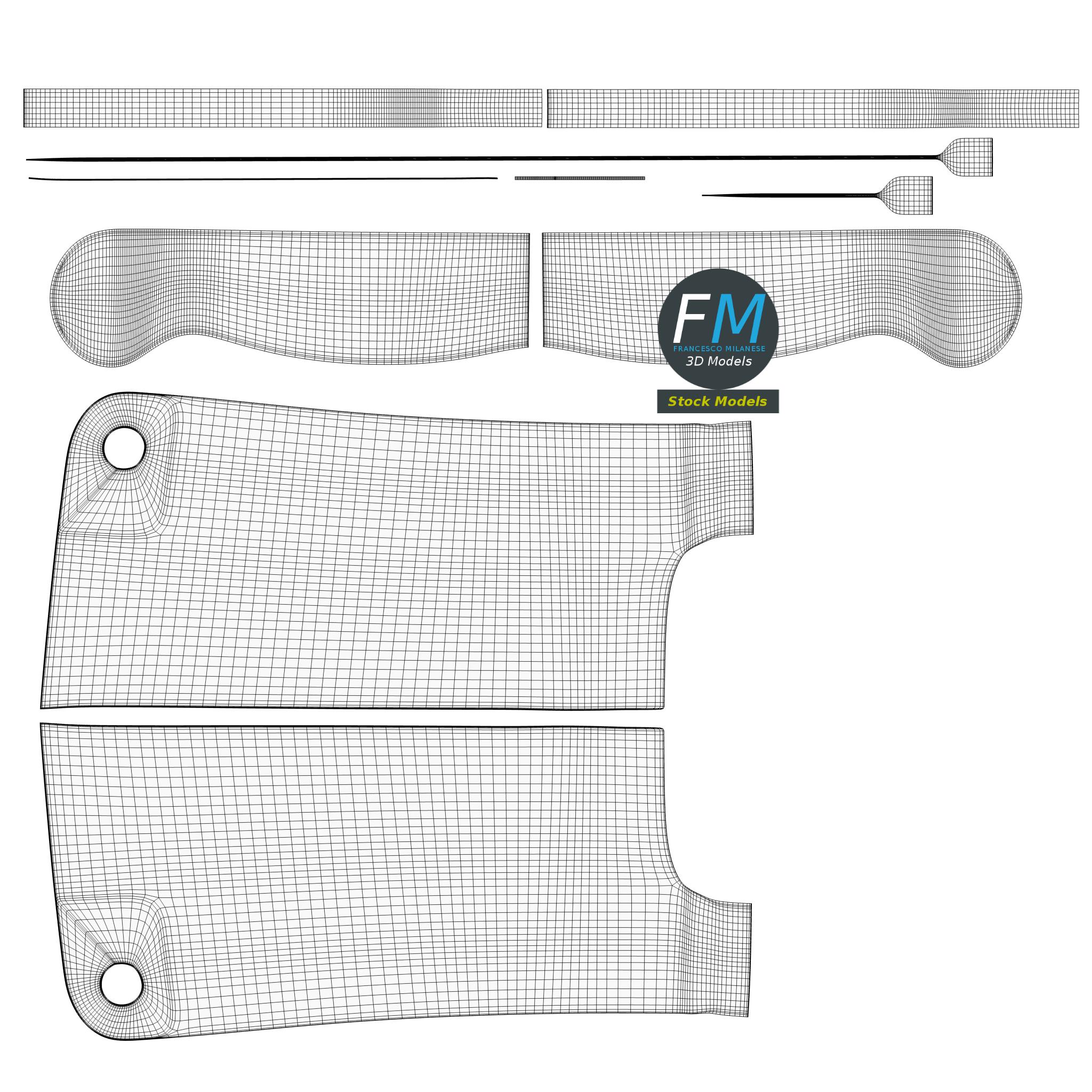 3D-Modell - Küchenmesser-Set - 16