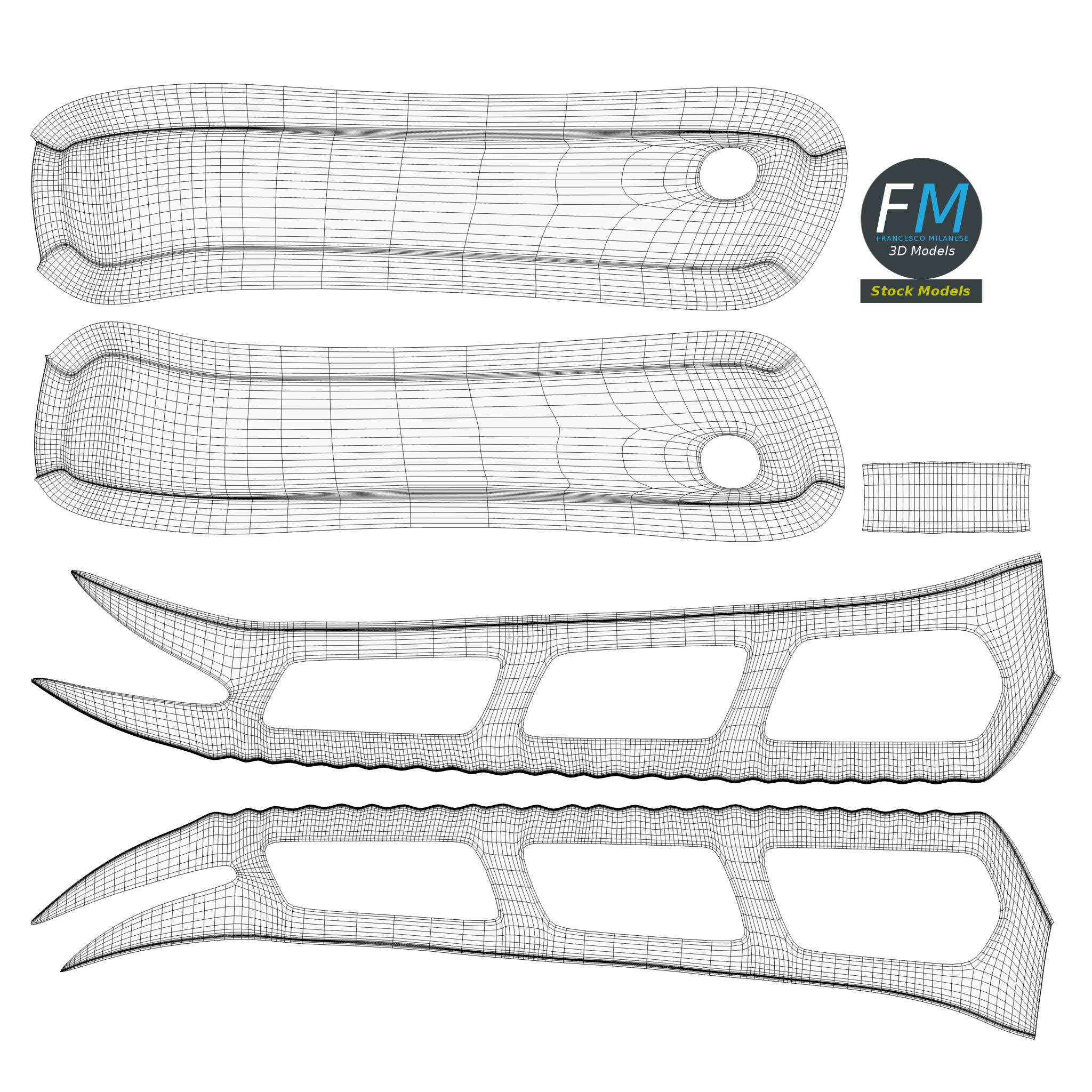 3D-Modell - Küchenmesser-Set - 19 3D-Modell - Küchenmesser-Set - 19
