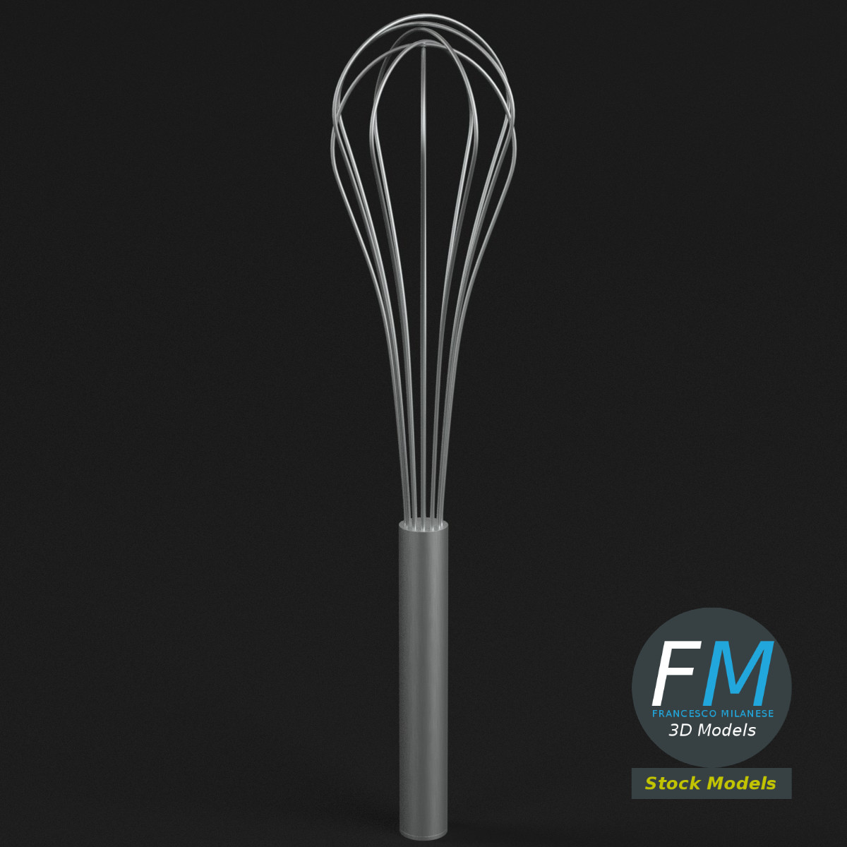 3D-Modell - Küchenschneebesen - 01