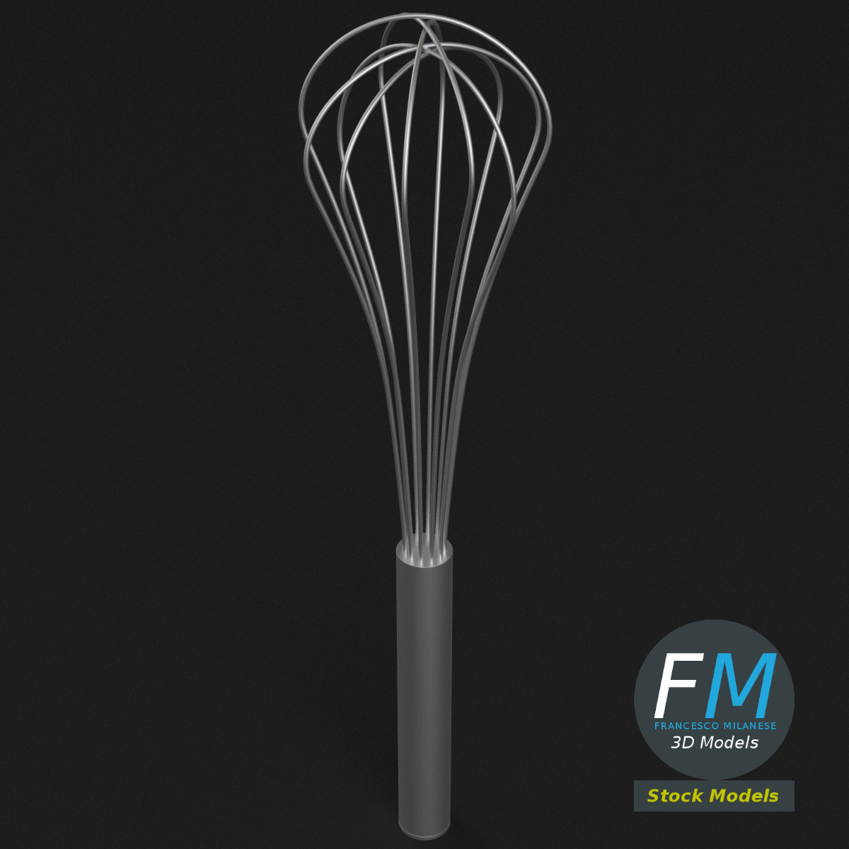 3D-Modell - Küchenschneebesen - 02
