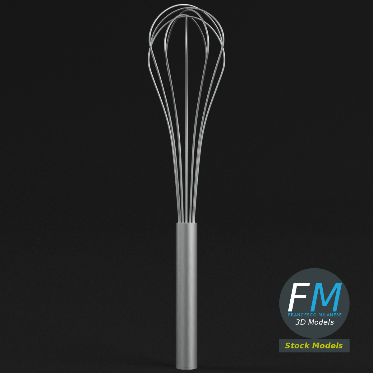 3D-Modell - Küchenschneebesen - 03