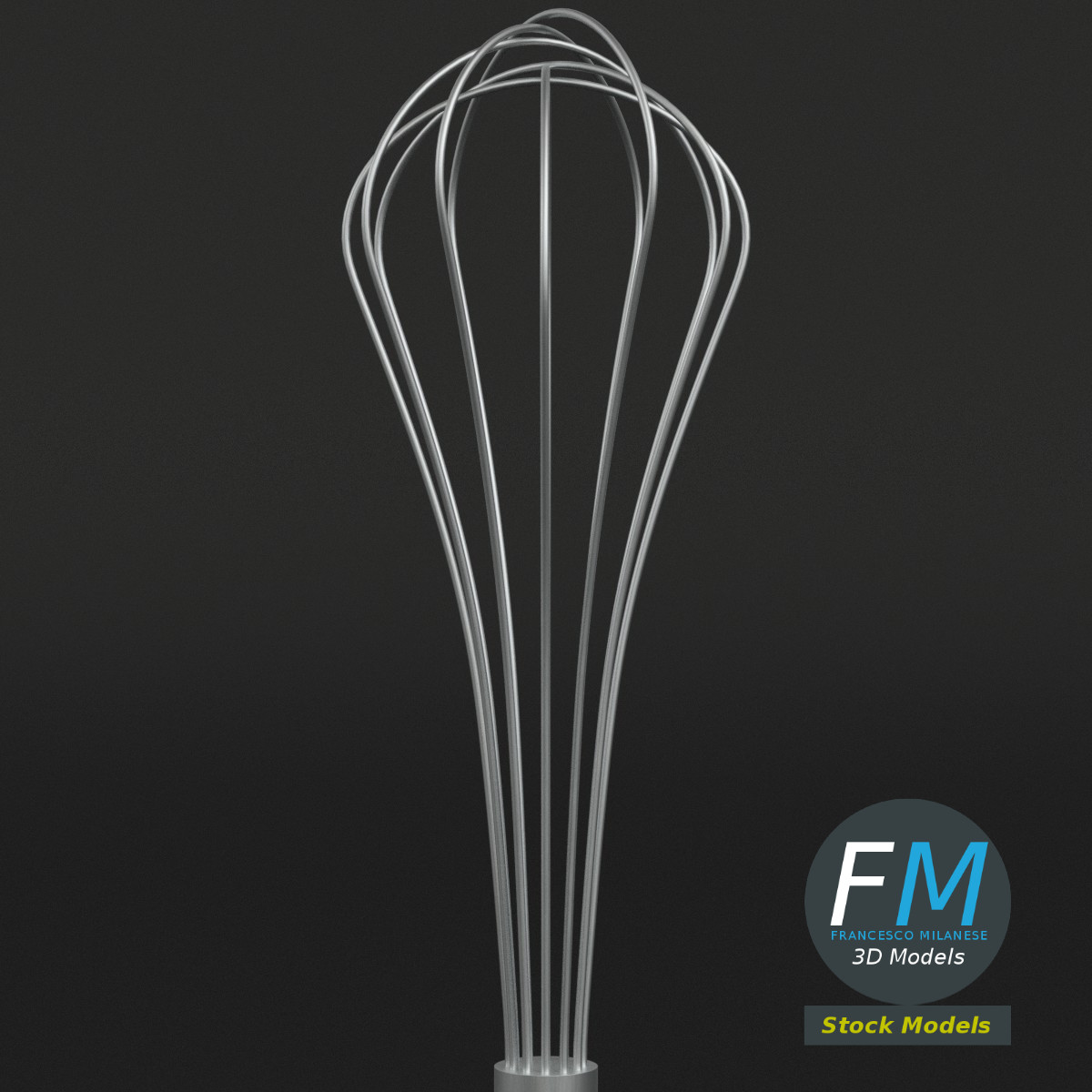 3D-Modell - Küchenschneebesen - 04