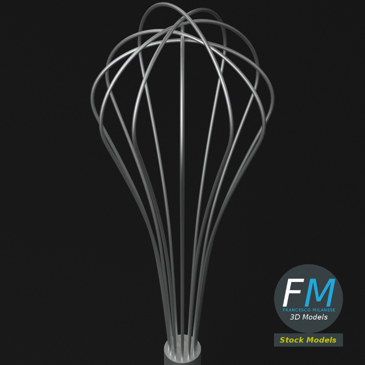 3D-Modell - Küchenschneebesen - 05