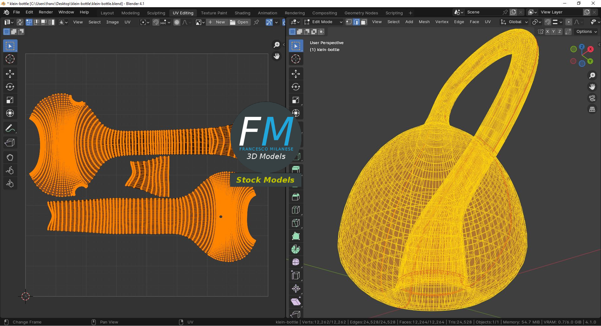 3D-Modell - Kleinsche Flasche - 10