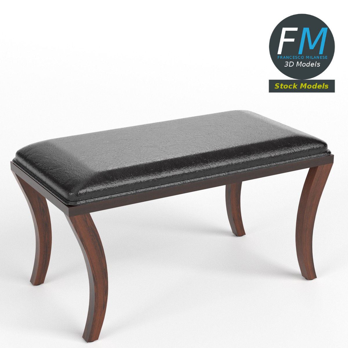 3D-Modell - Klismos-Bank - 01
