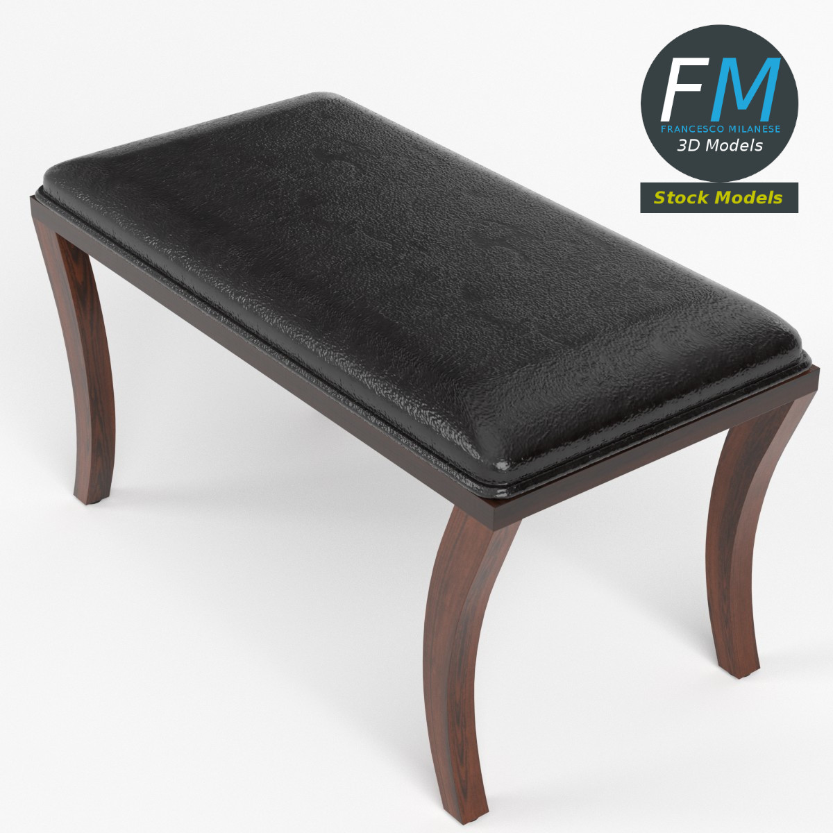 3D-Modell - Klismos-Bank - 02