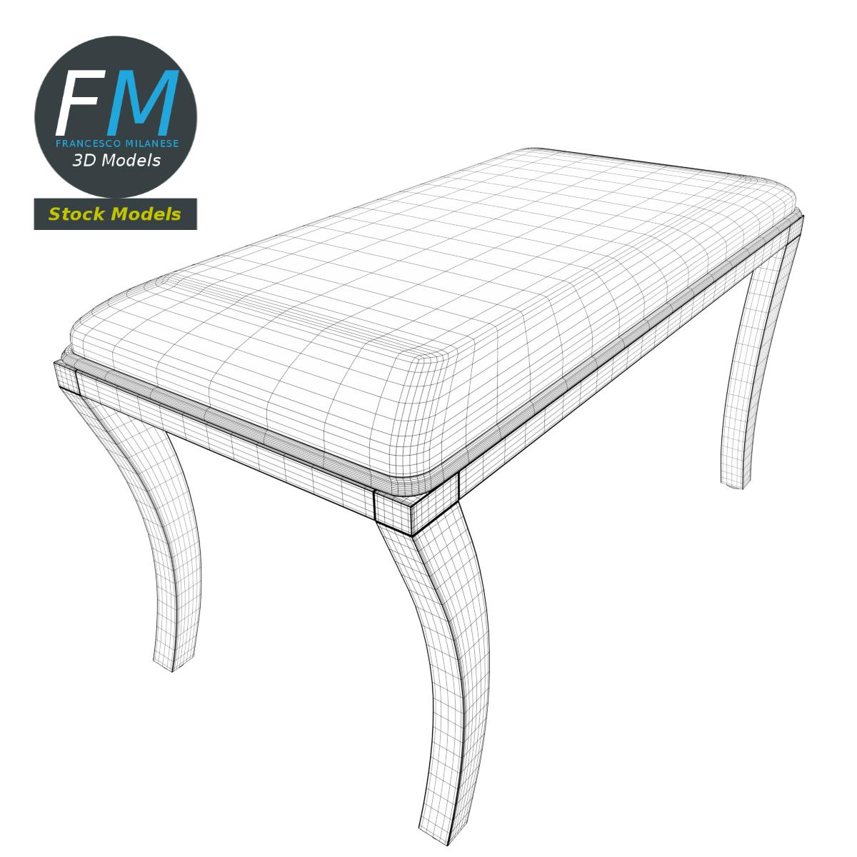 3D-Modell - Klismos-Bank - 07