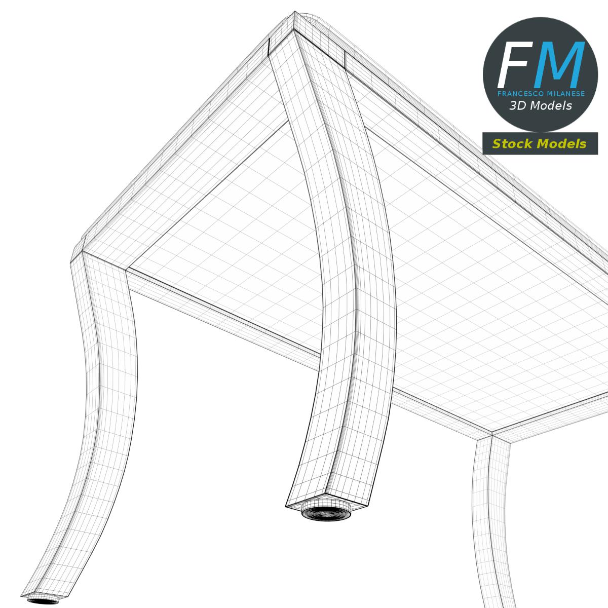 3D-Modell - Klismos-Bank - 08