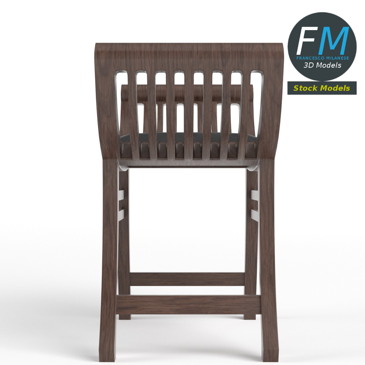 3D-Modell - Klismos-Hocker - 04