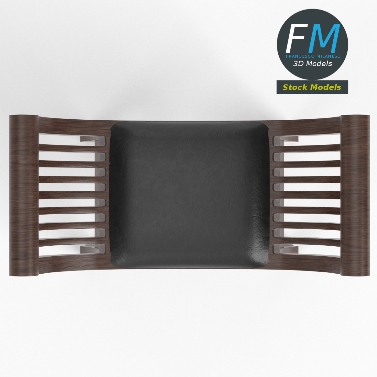 3D-Modell - Klismos-Hocker - 06