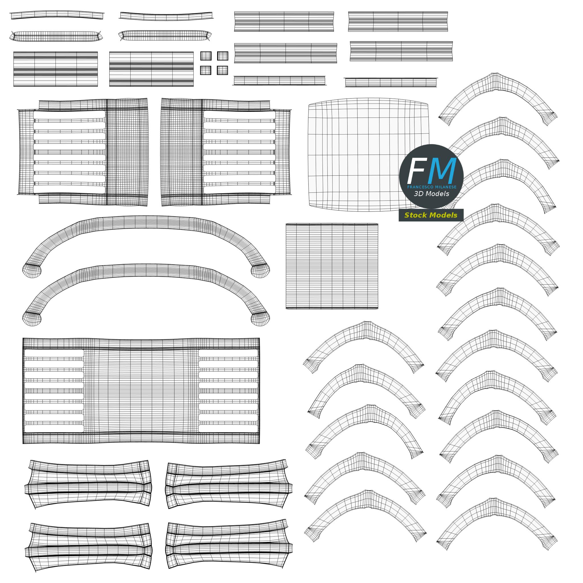 3D-Modell - Klismos-Hocker - 11 3D-Modell - Klismos-Hocker - 11
