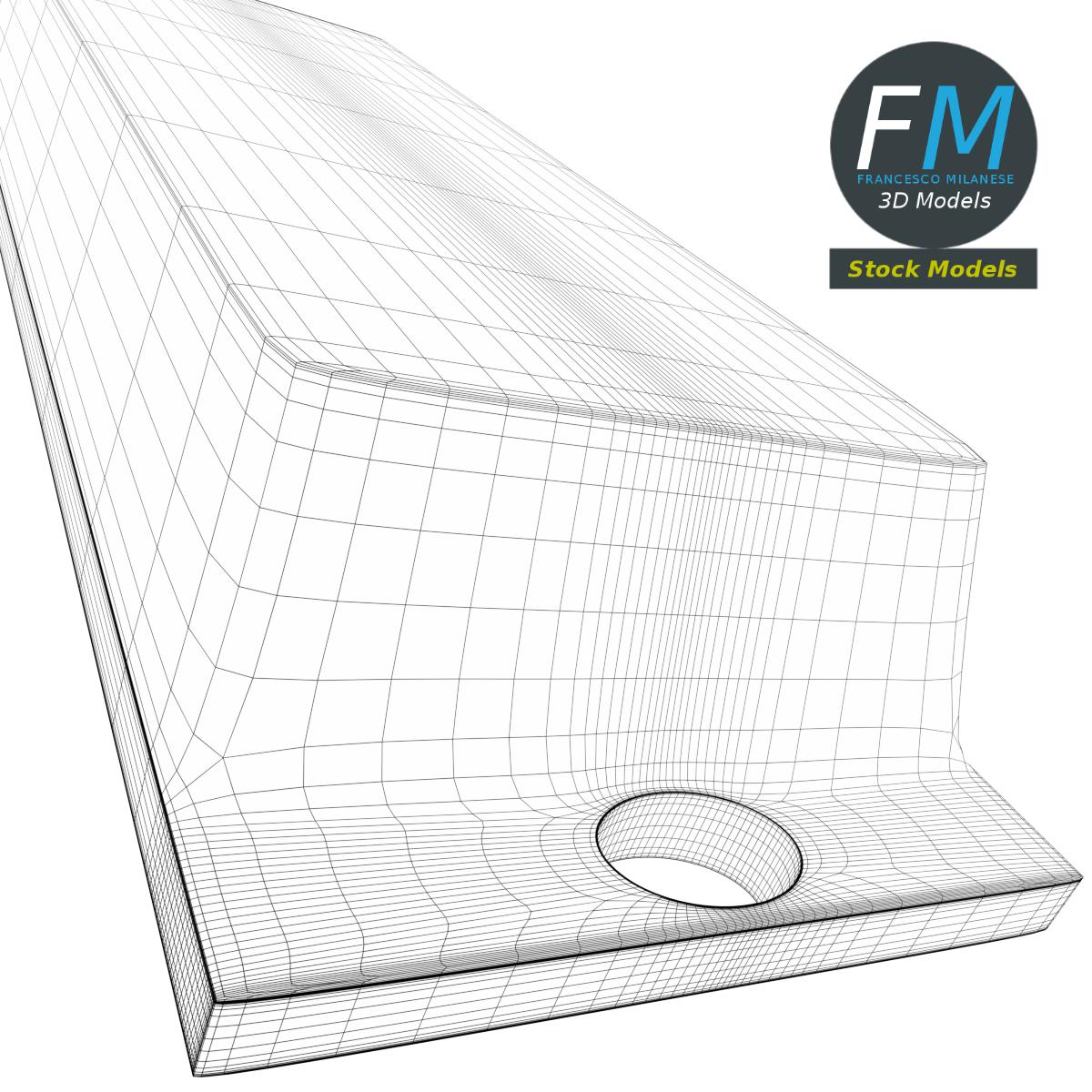 3D-Modell - Hölzerner Backtrog - 08