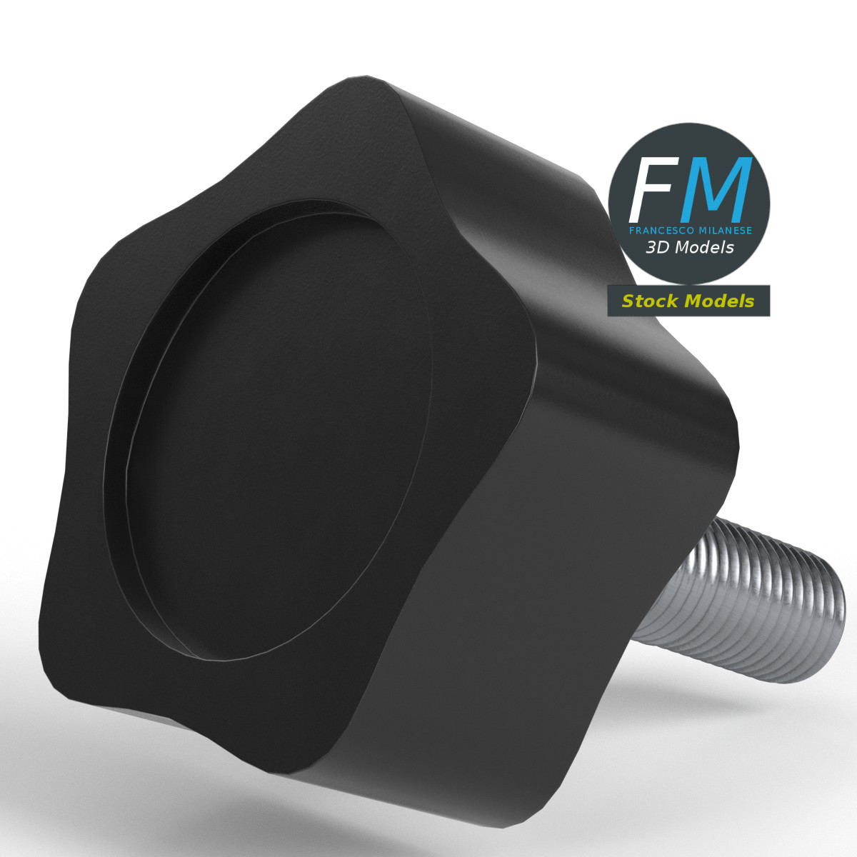 3D-Modell - Gewinde-Bedienknopf - 01