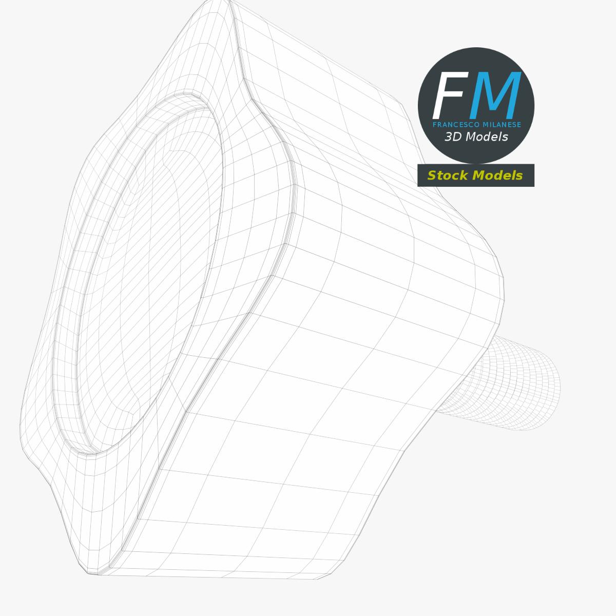 3D-Modell - Gewinde-Bedienknopf - 07