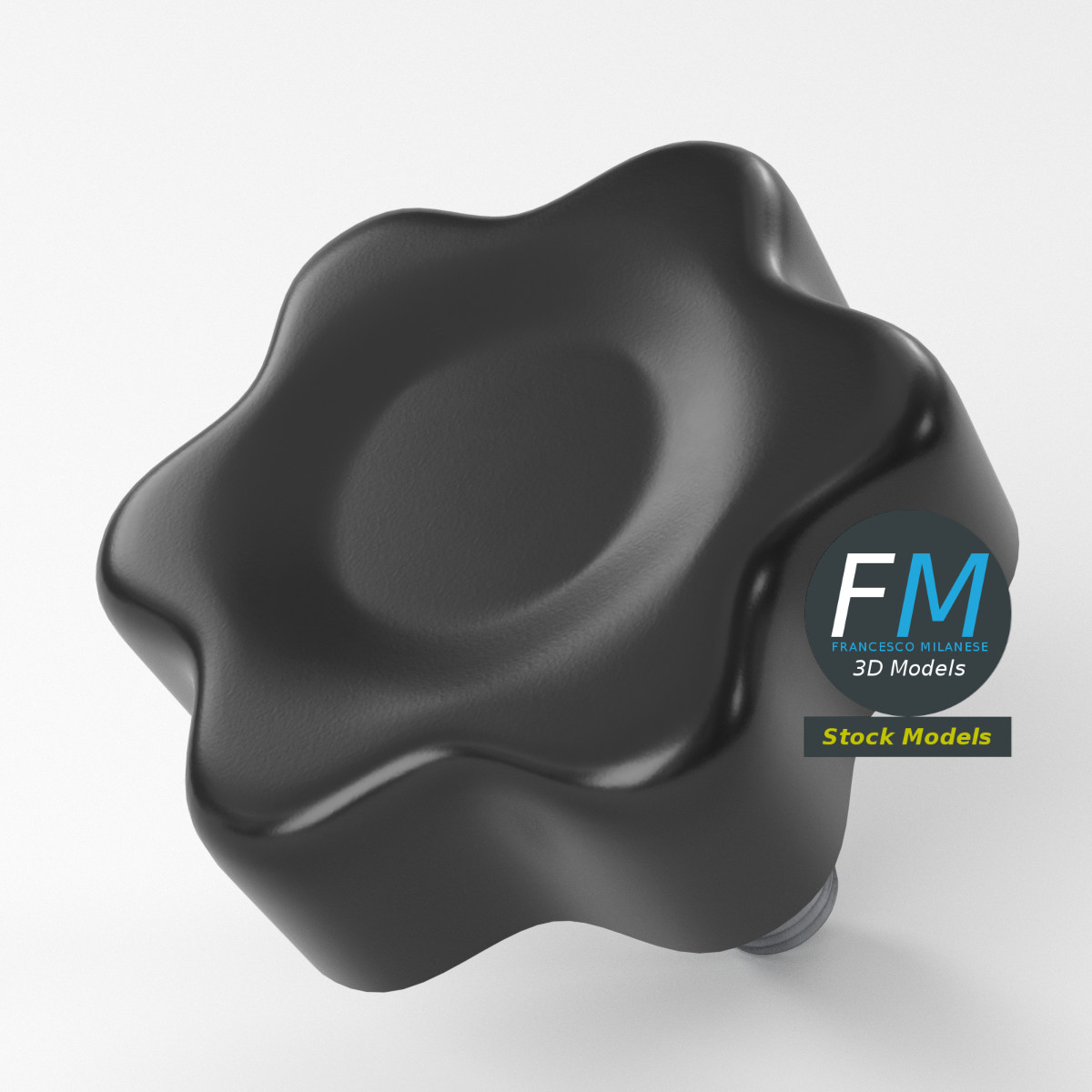 3D-Modell - Sterngriff mit Gewindebolzen - 05